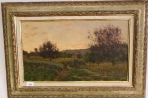 Landschap In De Namiddag, Frankrijk by Alexandre Rapin
