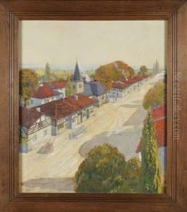 Vue De Village by Henri Rapin