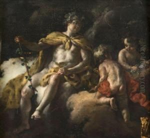 Bacchus Entoure De Putti
