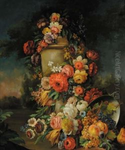 Natura Morta Con Fiori by Michele Antonio Rapous