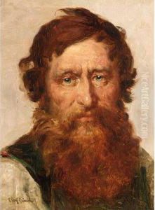 Portrait Of A Bearded Man, Depicted Half Length by Johann Rudolf Rapp