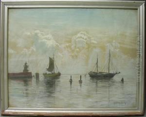 Boote Am Leuchtturm by Henry Raschen