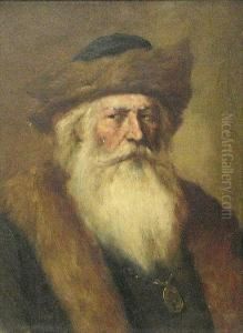 A Portrait Of A Bearded Gentleman With Ahat