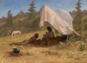 Indian Couple At Campsite
