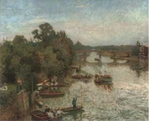 Evening On The Thames by Robert Rasell