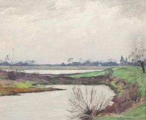 Herbstlicheniederrheinlandschaft by Alfred Rasenberger
