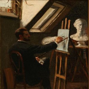 An Artist In His Studio by Eiler Rasmussen-Eilersen