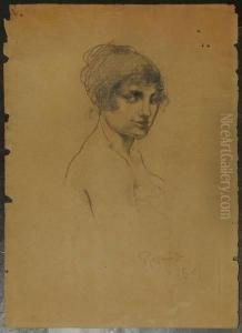 Profil De Jeune Femme by Armand Rassenfosse