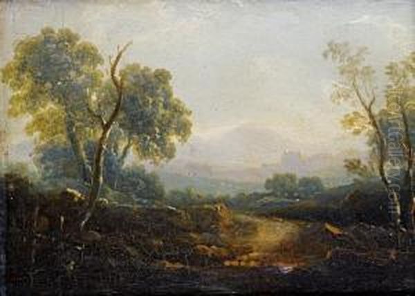 An Open Landscape With Mountains On The Horizon, A City In The Distance - view 1