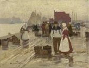 Hollandischer Hafen Mit Fischmarkt by Alexander Rau