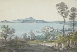 A View Of Pozzuoli With Ischia In The Distance A View Of Pozzuoli With Ischia In The Distance