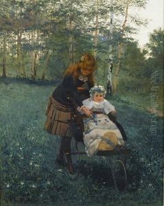 Collecting Bluebells by A. Raudnitz