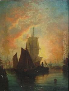 Harbor View At Sunset by J.D.Ma Raught