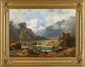 Sommerliche Schweiz-ansicht Aus Den Berner Hochalpen