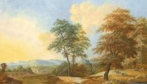 Three Landscape Views by Johann Albrecht Friedrich Rauscher