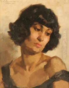 Frauenportrait by Ludwig, Lajos Rauscher