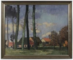Landscape With Farm by Otto Rauth