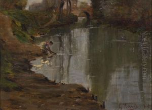Paesaggio Fluviale Con Figura Paesaggio Fluviale Con Figura