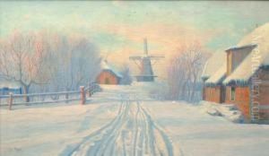 Altes Land Im Rotlichen Winterlicht by Christopher Rave