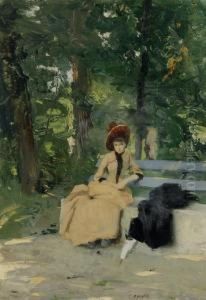 Femme Assise A La Gabiule by Edouard John E. Ravel