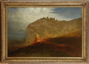 Castle Carreg Cennen by John Samuel Raven