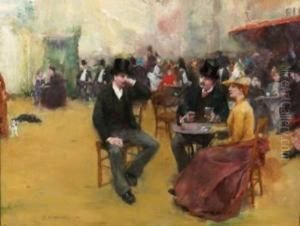 Cafe Scene by Leonard Raven-Hill