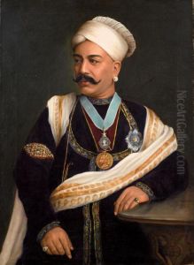 Portrait Of Sir Tanjore Madhava Rao by Raja Ravi Varma