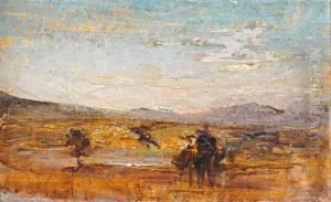 Paysage Au Soleil Couchant