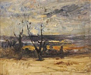 Paysage Aux Arbres by Francois Auguste Ravier