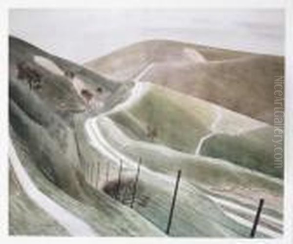 Chalk Paths, Numbered 322/950 by Eric Ravilious