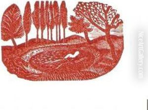 Swimmer In Red by Eric Ravilious