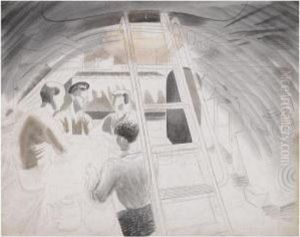 Men At Break by Eric Ravilious