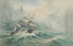 Hawkesbury Passing Through Ice Off Cape Horn by William Henry Raworth