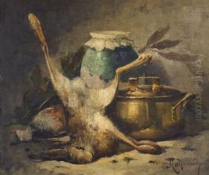 Stillleben Mit Feldhase, Rebhuhn, Pfanne Und Einmachglas