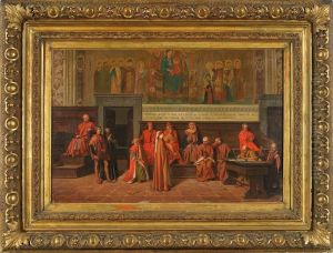 Dante A San Gimignano Alla Corte Di Mino Dei Tolomei by Lodovico Raymond