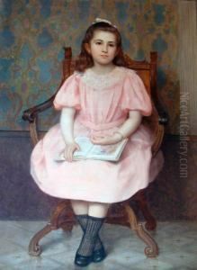 Jeune Fille En Rose by Auguste Raynaud