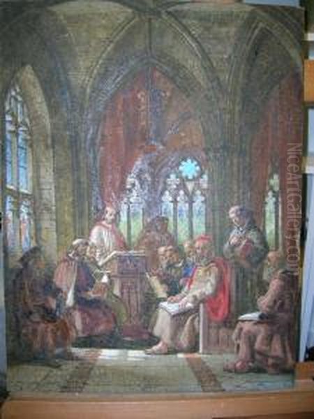 Greek Orthodox Priests At A Service In A Church - view 1