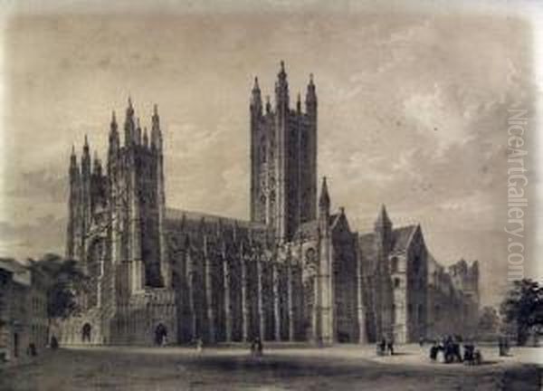 The South-west View Of Canterbury Cathedral - view 1