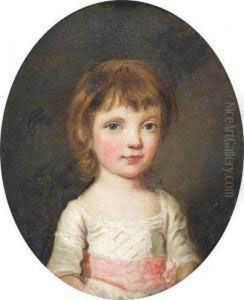 Portrait Of A Young Girl In A Pink Sash by Catherine Read