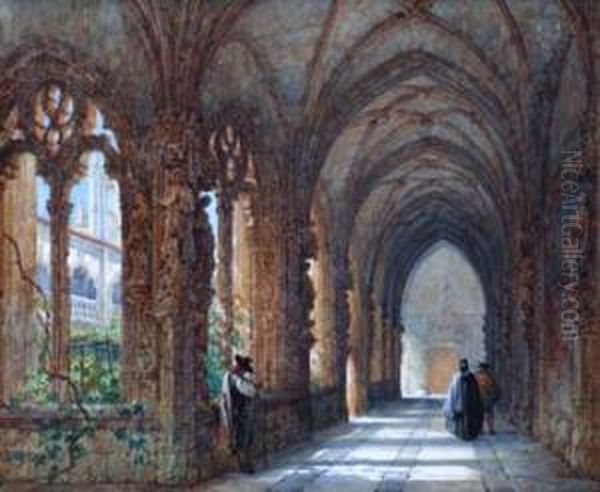 Figures In A Cloister - view 1