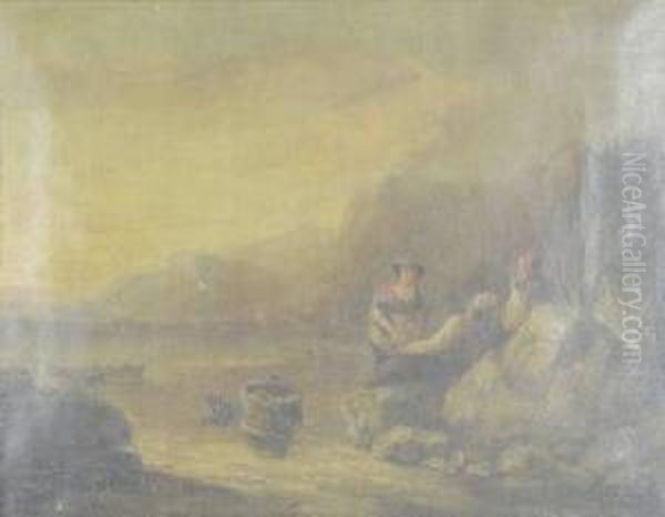 Clam Gatherers And Seashore - view 1