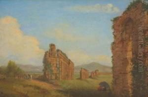 Veduta Della
Campagna Romana Con Rovine E Figure