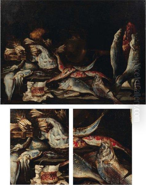 Repas De Peche Aux Rougets, Calamars,seiches, Sol, Merlan Et Saumon - view 1