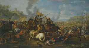 A Battle Scene Between Christians And Turks