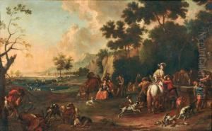 Riposo Di Dame E Cavalieri Durante La Caccia Riposo Di Dame E Cavalieri Durante La Caccia