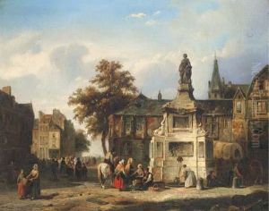 A Meeting In A Continental Town Square A Meeting In A Continental Town Square