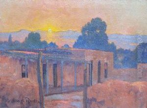 Sunset Over An Adobe by Carl Redin