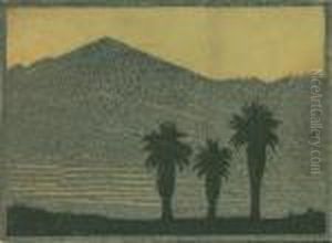 Untitled Yuccas In Silhouette by Frank Redlinger