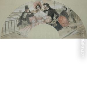 Strollers Along The Seine by Georges Redon