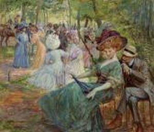 Elegante Compagnie Au Parc
